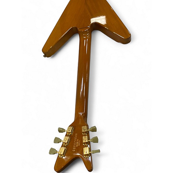 Used 2007 Gibson Reverse Flying V  Trans Amber Solid Body Electric Guitar