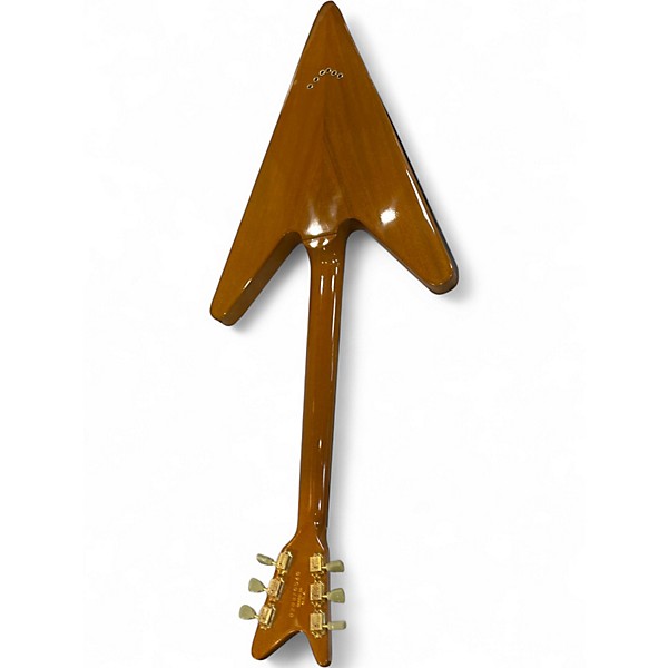 Used 2007 Gibson Reverse Flying V  Trans Amber Solid Body Electric Guitar