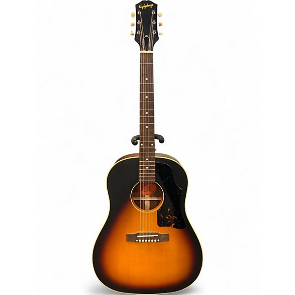 Used Epiphone Inspired by Gibson J 45 2 Tone Sunburst Acoustic Guitar