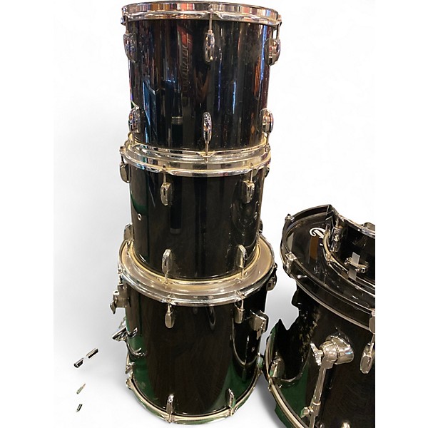 Used Pearl 5 Piece Export Black Drum Kit