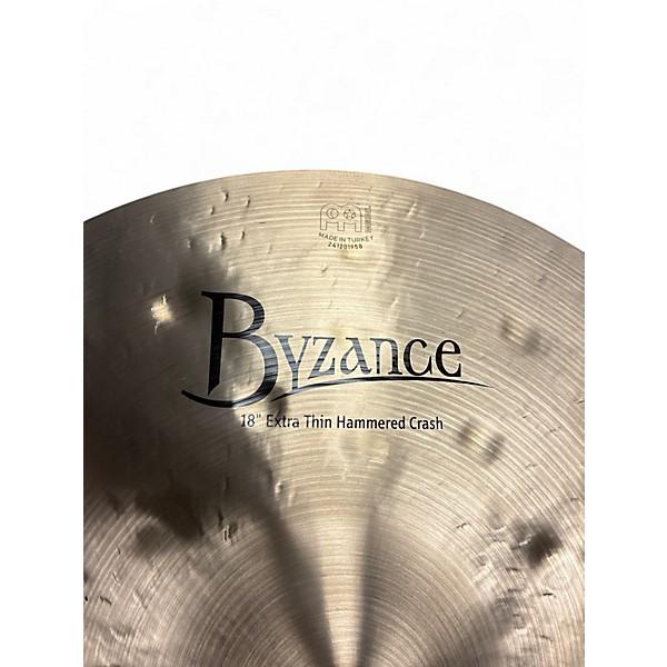 Used MEINL 18in Byzance EX Thin Hammered Crash Cymbal