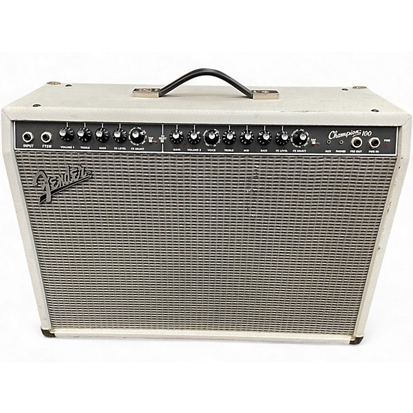 Used 2015 Fender Champion 100 WHITE Guitar Combo Amp