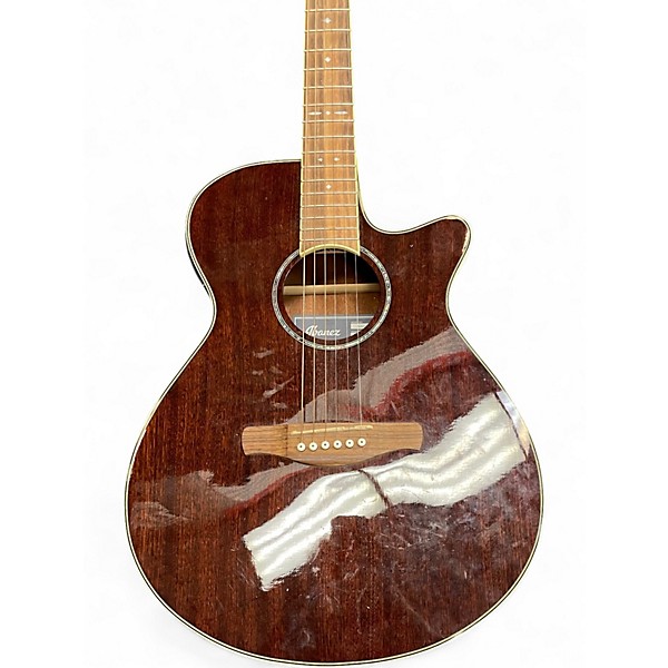 Used Ibanez AEG12II Natural Mahogany Acoustic Electric Guitar