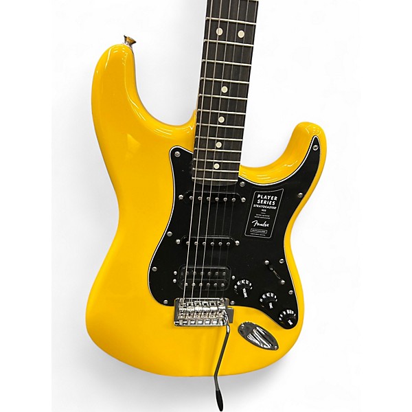 Used Fender Player Stratocaster YELLOW Solid Body Electric Guitar
