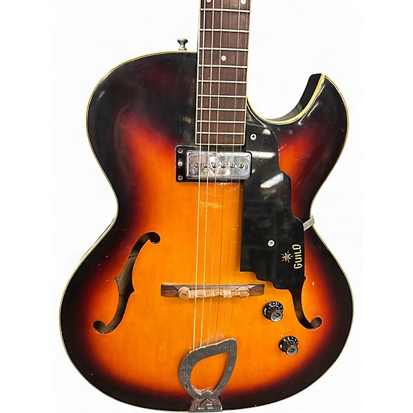 Used Guild T-100 SUNBURST Hollow Body Electric Guitar