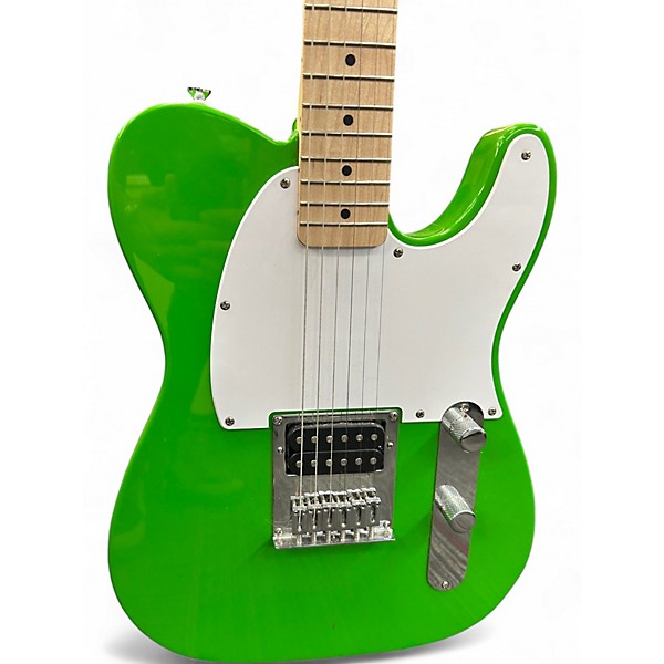 Used Squier Paranormal Esquire Apple Green Solid Body Electric Guitar