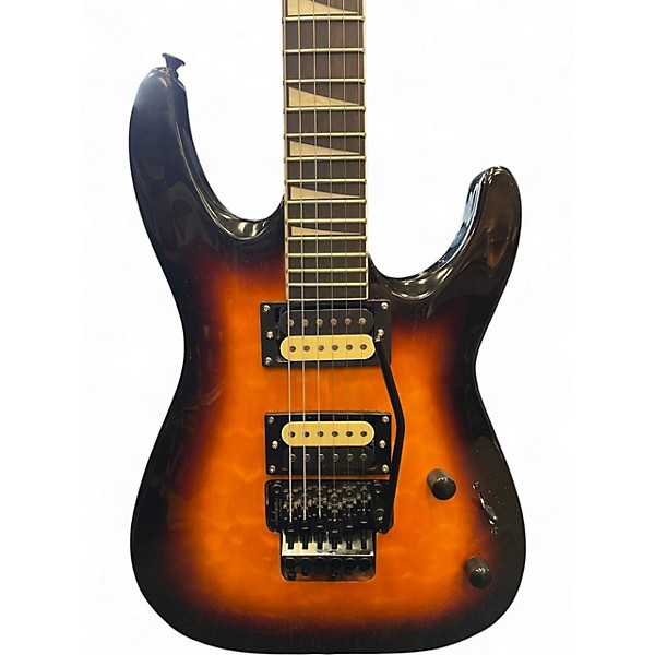 Used Jackson JS32Q Dinky Archtop Transparent Amber Solid Body Electric Guitar