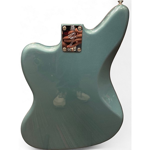 Used Fender Jaguar Metallic Aqua Marine Solid Body Electric Guitar
