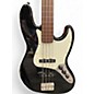Used 2001 Fender JAZZ BASS FRETTLES Black and White Electric Bass Guitar