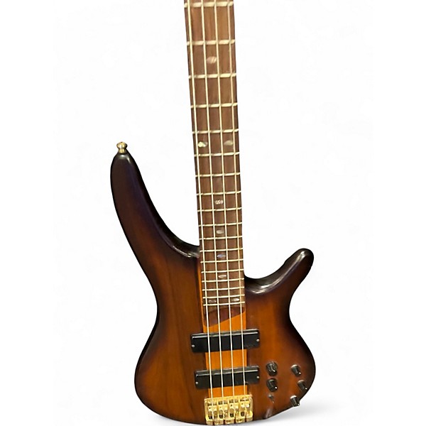 Used Ibanez SR750 Brown Sunburst Electric Bass Guitar