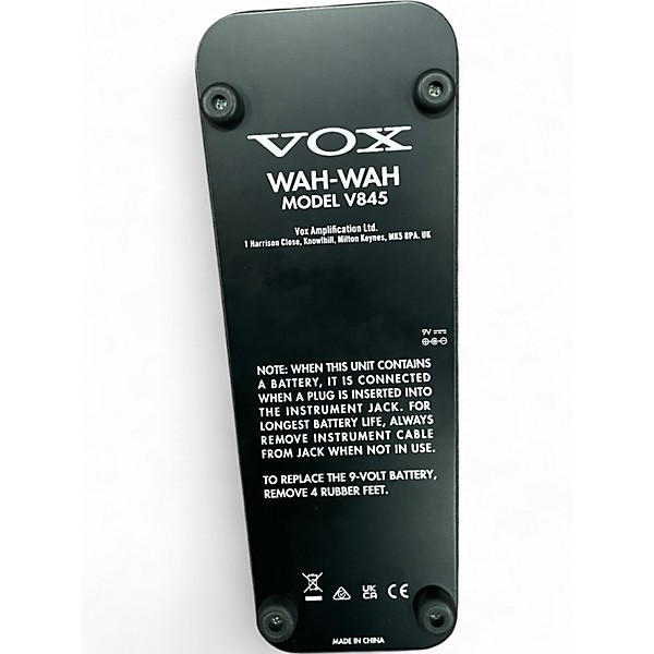 Used VOX V845 Classic Wah Effect Pedal