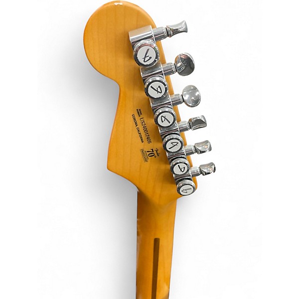 Used Fender American Professional II Stratocaster Thinline Transparent Daphne Blue Hollow Body Electric Guitar