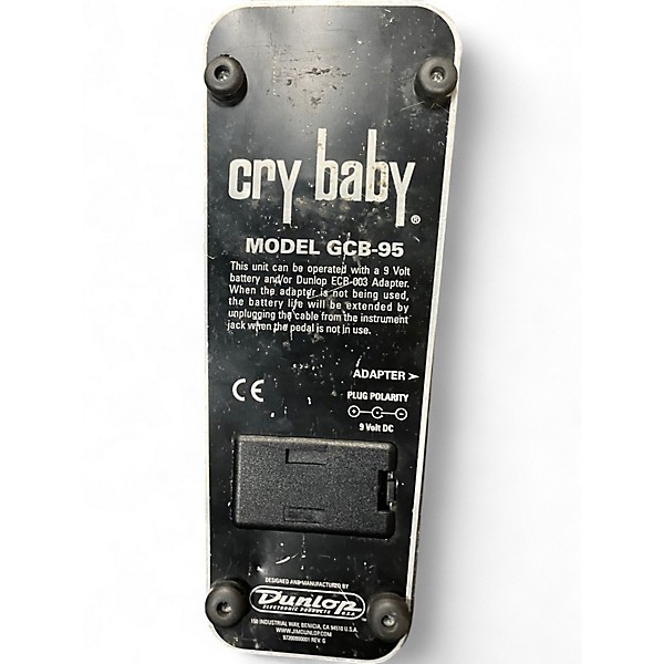Used Dunlop GCB95W Original Crybaby Wah Effect Pedal