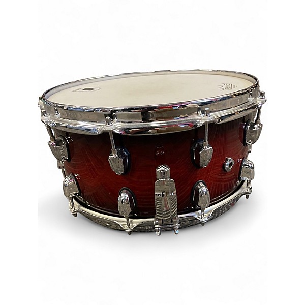 Used Mapex 14X7 Black Panther Solidus Red to Black Fade Drum