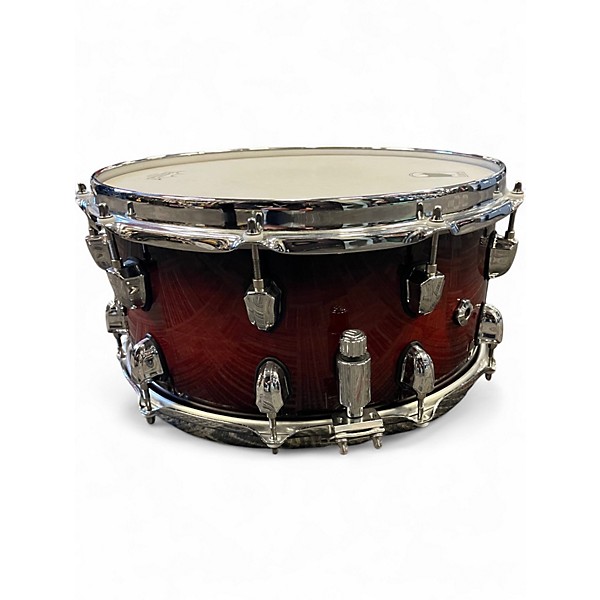 Used Mapex 14X7 Black Panther Solidus Red to Black Fade Drum
