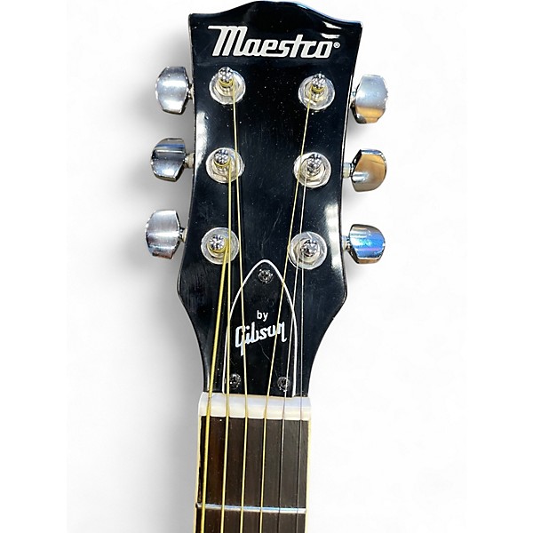 Used Maestro sa41bkch Black Acoustic Guitar