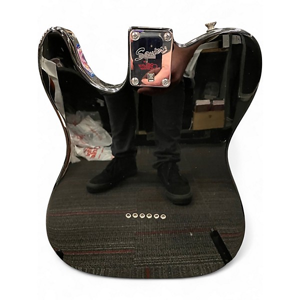 Used Squier Avril Lavigne Signature Telecaster Black Solid Body Electric Guitar