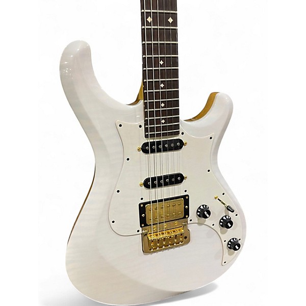 Used Knaggs severn trem hss Trans White Solid Body Electric Guitar