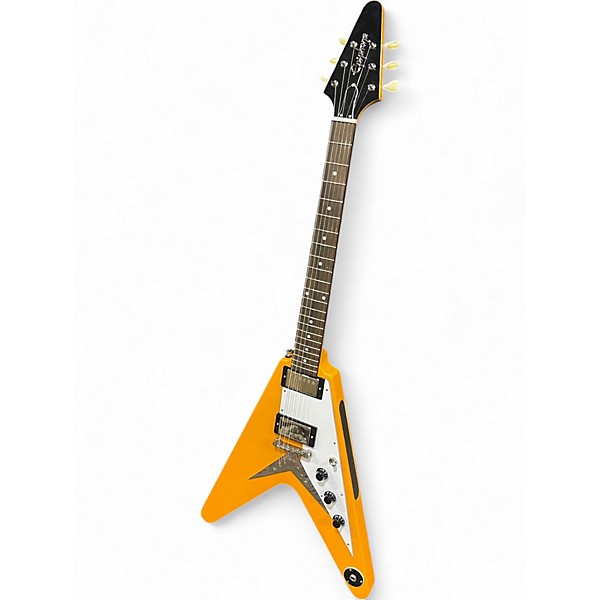 Used Epiphone FLYING V CITRUS SPARKLE Solid Body Electric Guitar