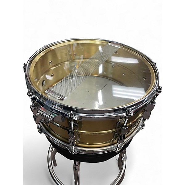 Used Ludwig 6.5X14 Acro Brass Snare Brass Drum