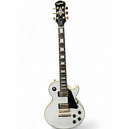Used Epiphone les paul custom white Solid Body Electric Guitar