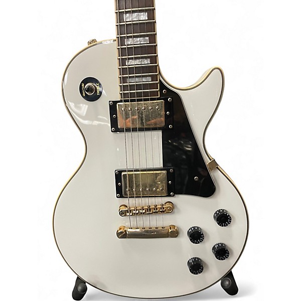 Used Epiphone les paul custom white Solid Body Electric Guitar