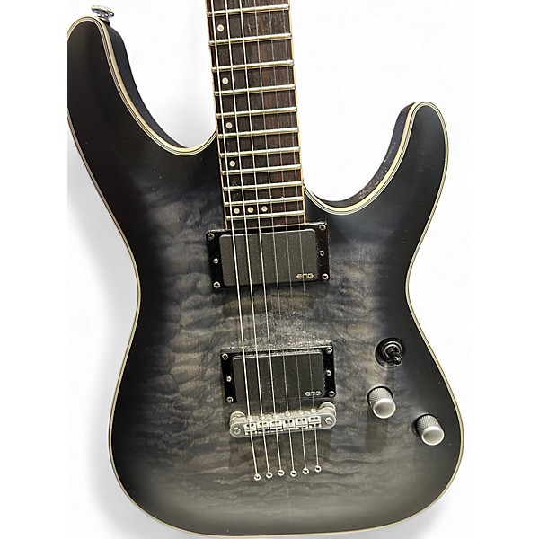 Used Schecter Guitar Research C1 Platinum Black Solid Body Electric Guitar