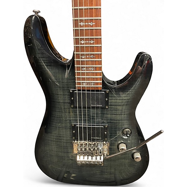 Used Schecter Guitar Research DEMON 6FR DARK GREEN Solid Body Electric Guitar
