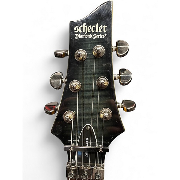 Used Schecter Guitar Research DEMON 6FR DARK GREEN Solid Body Electric Guitar