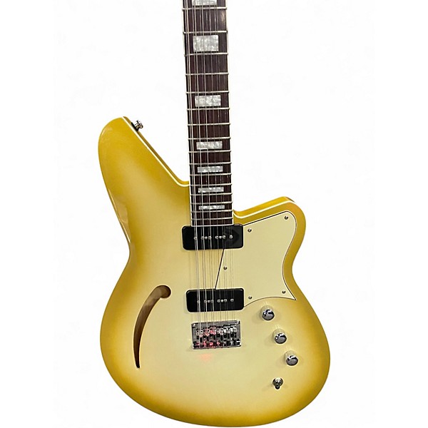 Used Reverend Airwave 12 Gold Hollow Body Electric Guitar