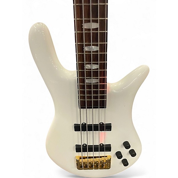 Used Spector Euro5 Classic White Electric Bass Guitar