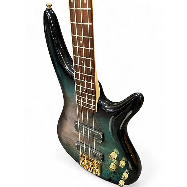 Used Ibanez SR400 Tropical Seafloor Burst Electric Bass Guitar