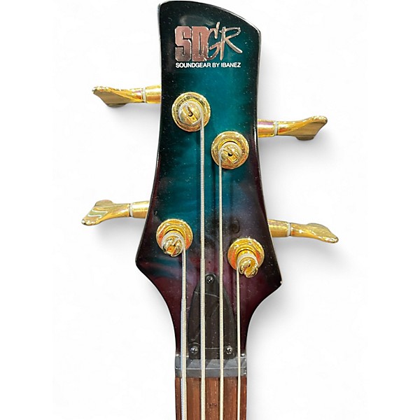 Used Ibanez SR400 Tropical Seafloor Burst Electric Bass Guitar