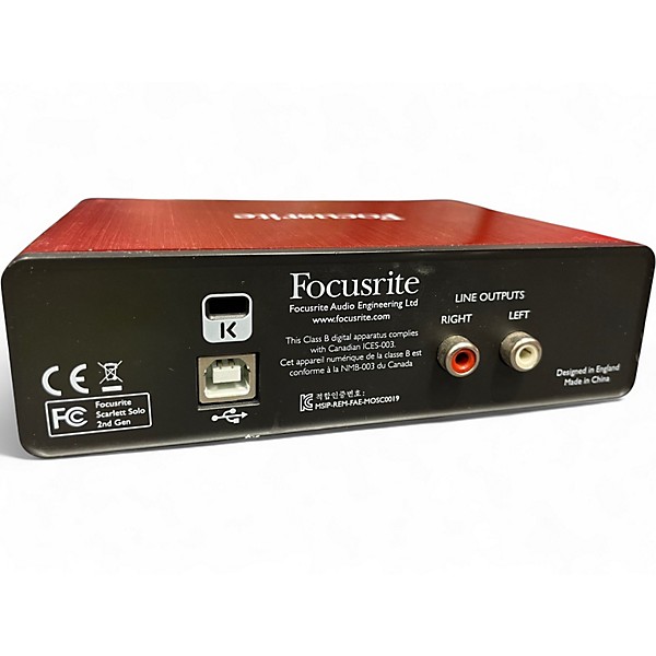 Used Focusrite Scarlett Solo Gen 2 Audio Interface
