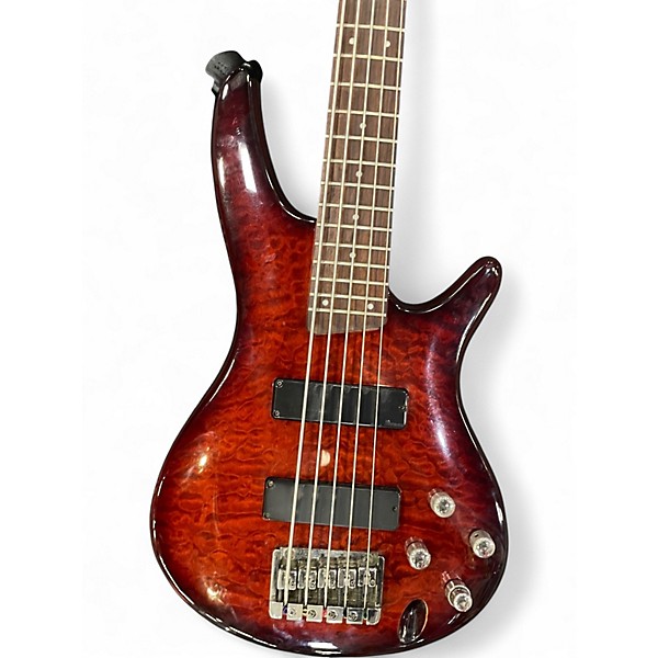 Used Ibanez SR405 5 String Candy Apple Red Electric Bass Guitar