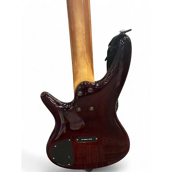 Used Ibanez SR405 5 String Candy Apple Red Electric Bass Guitar