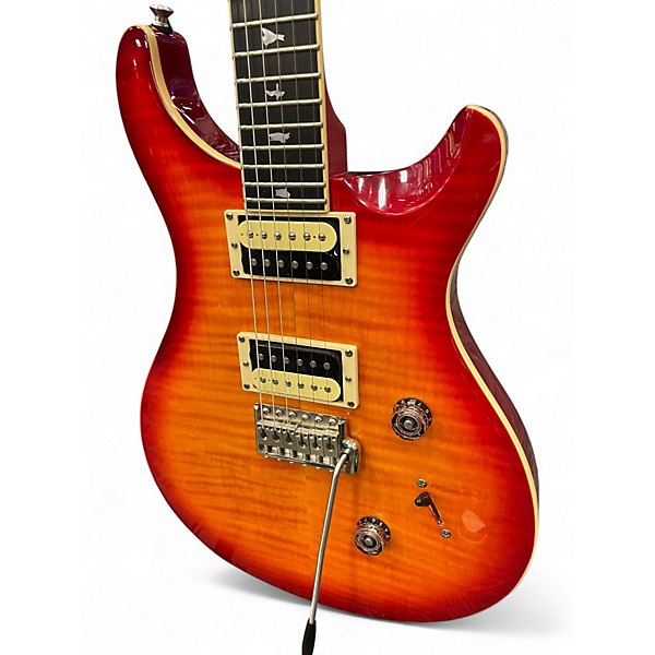 Used PRS SE Custom 24 Cherry Sunburst Solid Body Electric Guitar