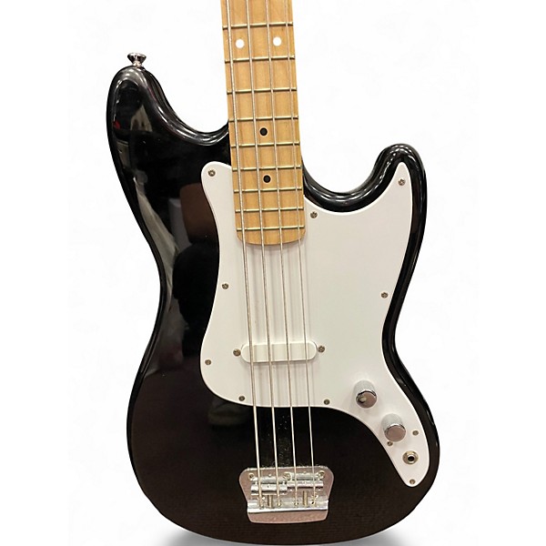 Used Squier Bronco Black Electric Bass Guitar