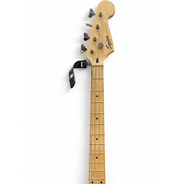Used Squier Bronco Black Electric Bass Guitar