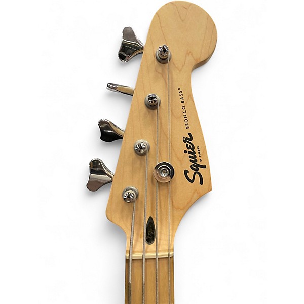 Used Squier Bronco Black Electric Bass Guitar