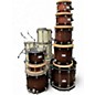 Used Mapex 8 Piece Saturn III Root Beer Sparkle Fade Drum Kit thumbnail