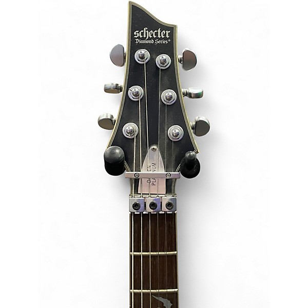 Used Schecter Guitar Research Damien Platinum Flat Black Solid Body Electric Guitar