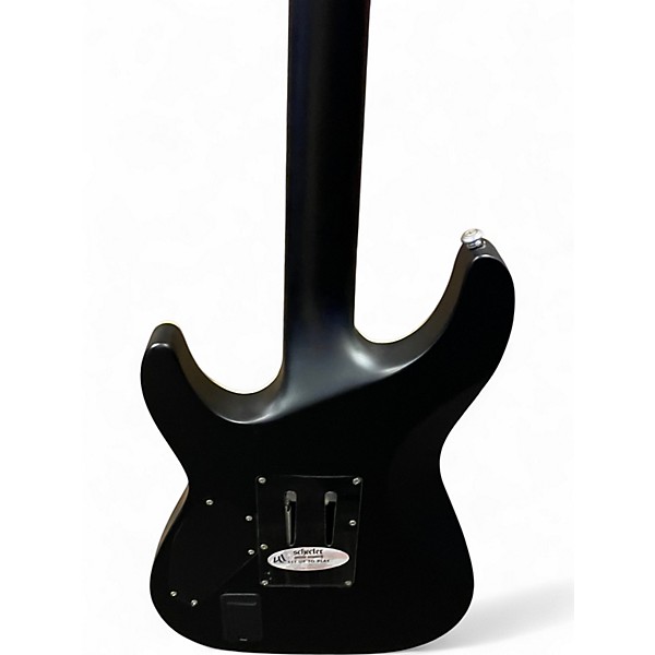 Used Schecter Guitar Research Damien Platinum Flat Black Solid Body Electric Guitar