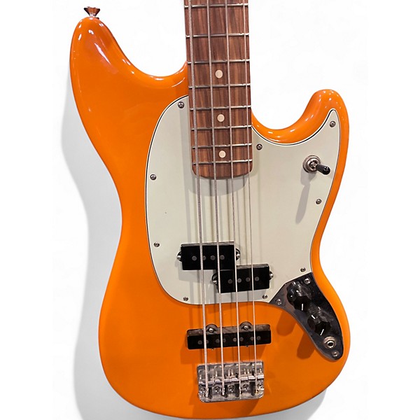 Used Fender Player Mustang Bass PJ CME Exlcusive Orange Electric Bass Guitar