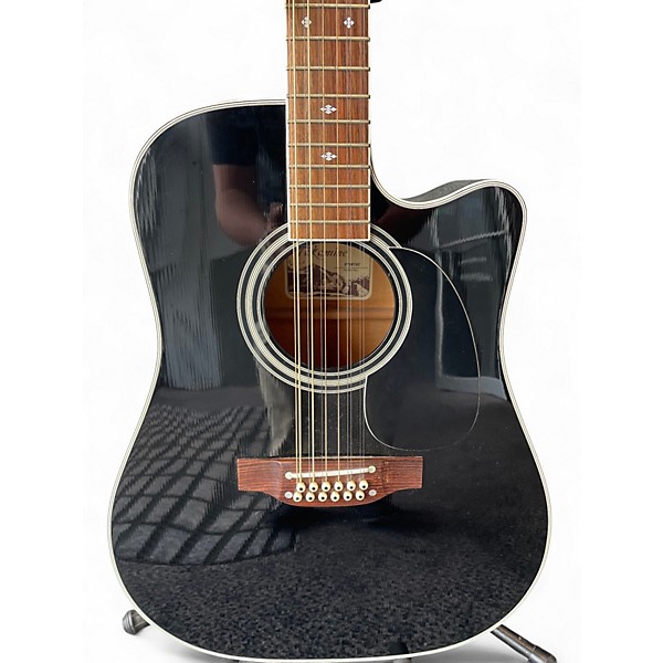 Used Takamine EF381SC Black 12 String Acoustic Electric Guitar