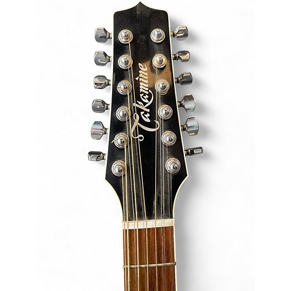 Used Takamine EF381SC Black 12 String Acoustic Electric Guitar