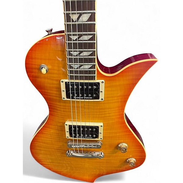Used Fernandes Ravelle Deluxe Cherry Sunburst Solid Body Electric Guitar