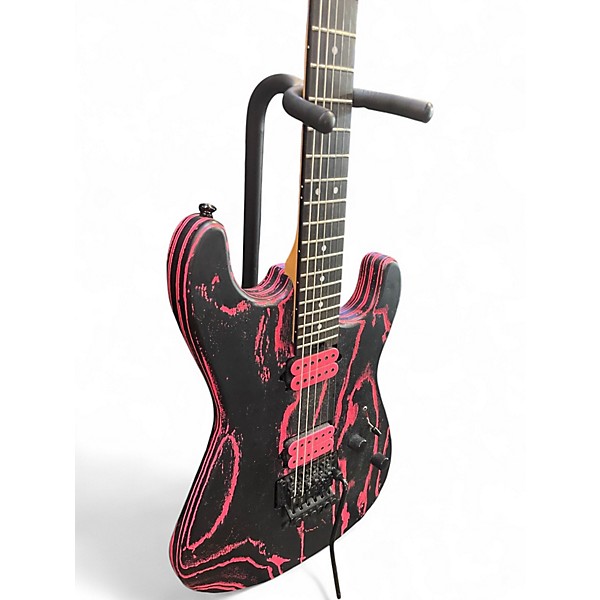Used Charvel PRO MOD II BLACK & PINK Solid Body Electric Guitar