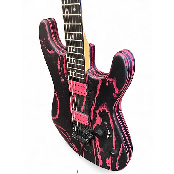 Used Charvel PRO MOD II BLACK & PINK Solid Body Electric Guitar