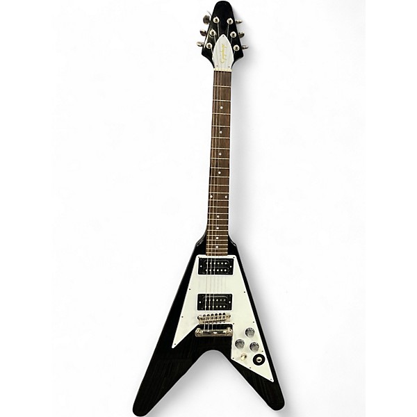Used Epiphone KIRK HAMMET Black and White Solid Body Electric Guitar